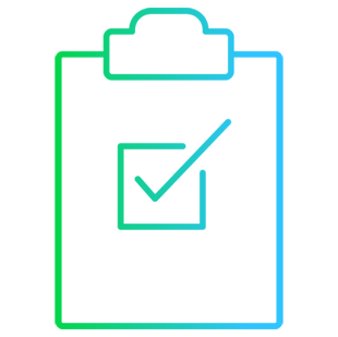 Icon of a clipboard to illustrate our quality promise Icon of a clipboard to illustrate our quality promise