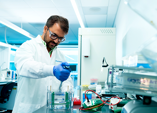 Process development scientist in viral vector production lab. Process development scientist in viral vector production lab.