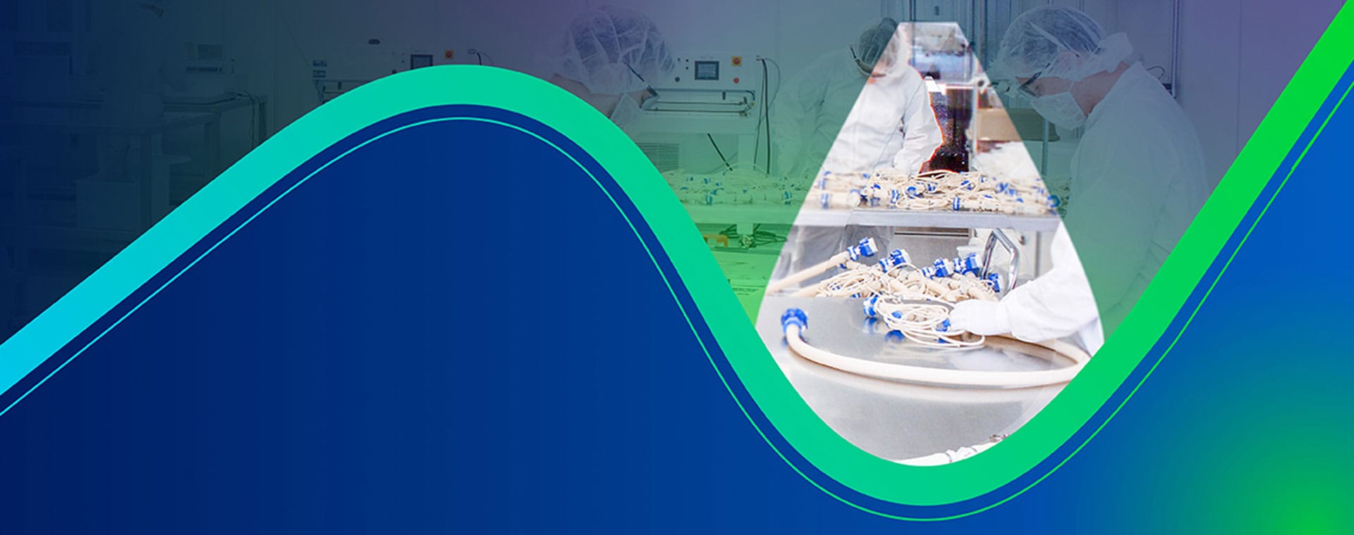 Scientists in a facility preparing and assembly single-use assemblies Scientists in a facility preparing and assembly single-use assemblies